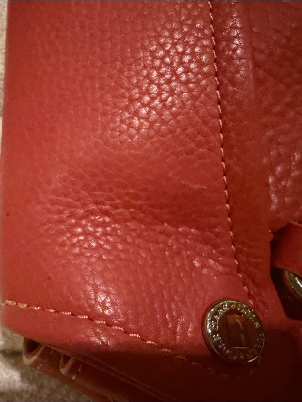Cole Haan Tan Leather Double-Handle Shoulder Bag - Picture 9 of 12
